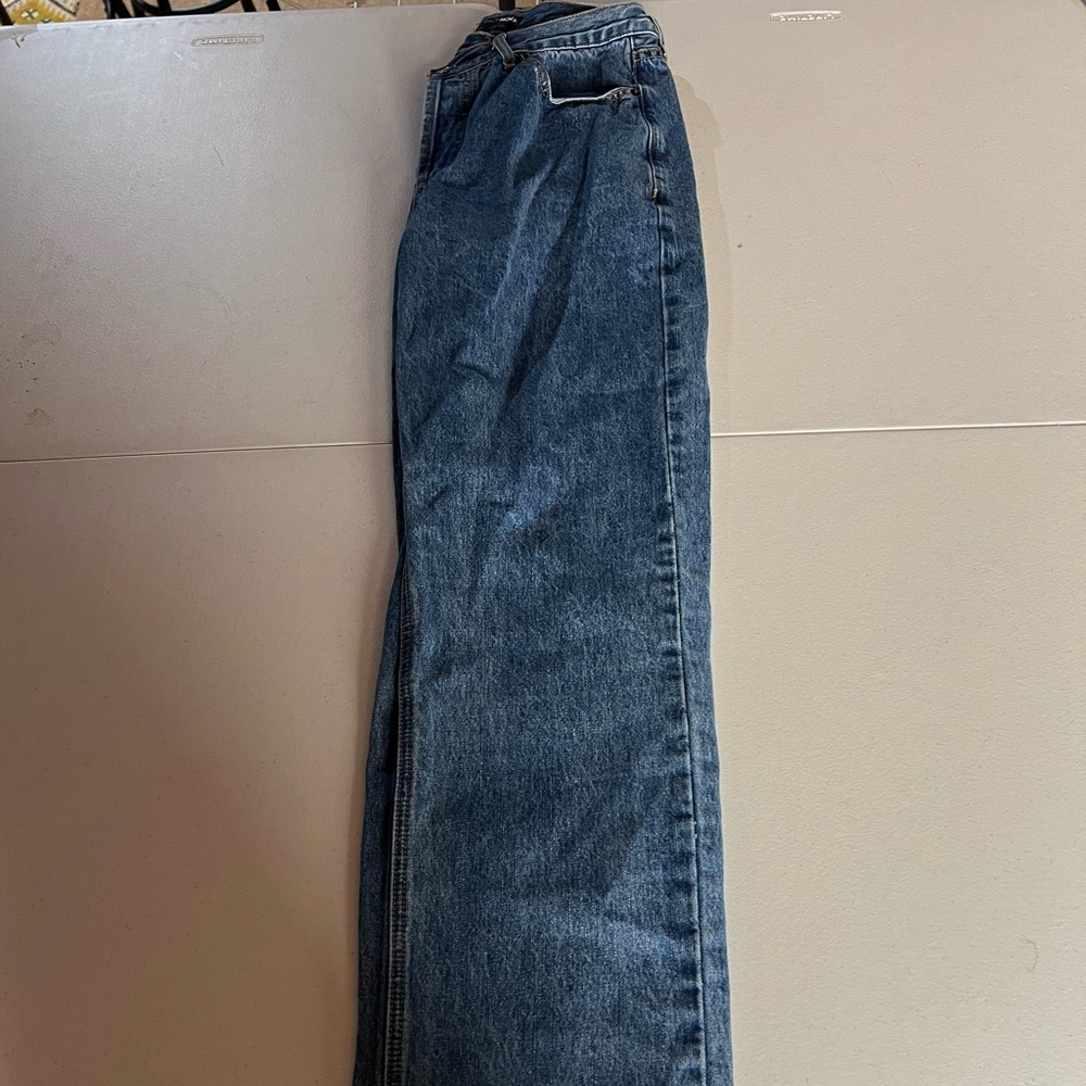 Fashion Nova Asymmetrical Button Jean